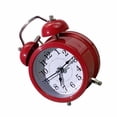 thumbnail image 4 of Bedside Alarm Clock, Twin Bell Alarm Clock Metal Soft Backlight  for Dormitory White,Black,Red, 4 of 8