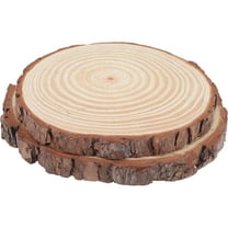 SWETRACE Garden Decoration 2Pcs 8.5 Inches Diameter Wood Stepping Stones for Outdoor Use