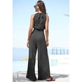 thumbnail image 3 of LASCANA Women's Halter Neck Jumpsuit Smocking, 3 of 5
