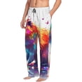 thumbnail image 2 of Yiaed Watercolor Butterfly Guinea Pig Print Men's Lounge Pants, Loose PJ Bottoms, Long Pajama Pants for Men-Medium, 2 of 5