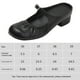 thumbnail image 2 of Zapatos mulas mulas cerradas foe plisado Mary Jane Flats se desliza en toboganes (39) Negro, 2 of 9