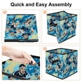 thumbnail image 4 of Football Foldable Clothes Storage Box with Handle, 10.8"x10.5"x10.6", Large Capacity Storage Bin Basket, 4 of 6