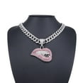 thumbnail image 2 of Hip Hop Cuban Chains Pink Lips Pendant Necklace With 13mm Miami Cuban Chain Iced Out Bling HipHop Necklaces Fashion Jewelry, 2 of 9