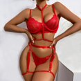 thumbnail image 2 of Conjunto de lencería Fridja con bordado de malla exquisita para mujer, 2 of 8