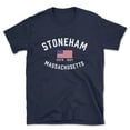 thumbnail image 1 of Stoneham Massachusetts Patriot Men's Cotton T-Shirt, 1 of 1