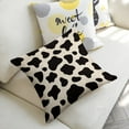 thumbnail image 5 of Cow Print Linen Throw Pillow Covers Decorative Pillow Cases 18x18 inch Cushion Case Set of 4 Couch Pillows Cover for Sofa Bedroom Living Room Car, 5 of 8
