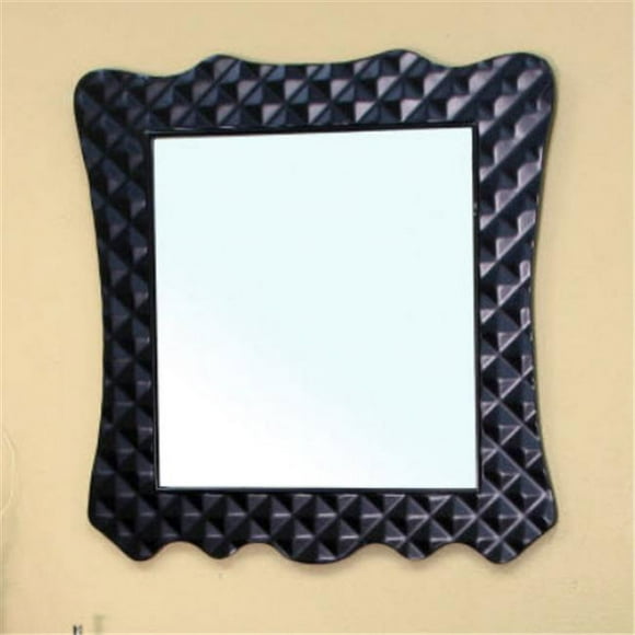 Bellaterra Home 203057B-MIRROR Cadre en Bois Massif Miroir-Noir