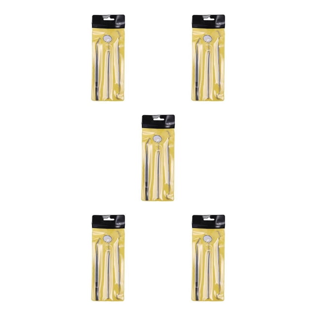 Seitruly Juego de espejos bucales Kit de removedor de placa de acero inoxidable Herramientas de limpieza de portátiles, 3 piezas Type2 NO2