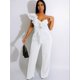 thumbnail image 3 of [Sleeveless Jumpsuit] Elegant One Piece Jumpsuits | Womens Casual V-Neck Sleeveless Ruffle Romper Wide Leg Pant Sexy Party Clubwear Overalls, 3 of 4