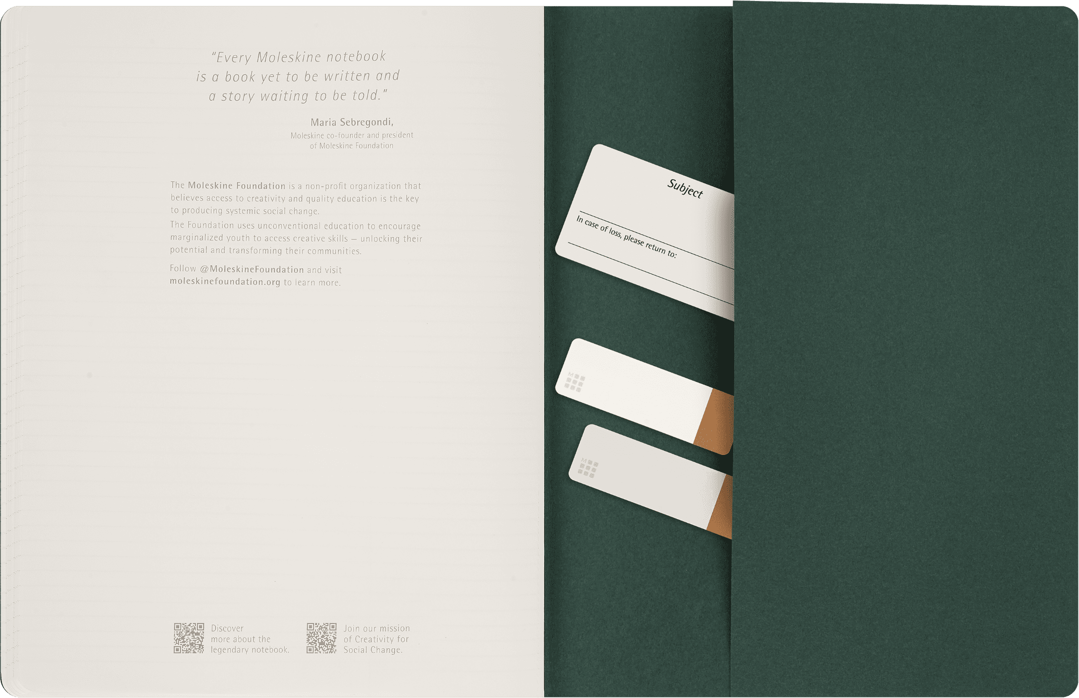 Moleskine Student Cahier Journal, Soft Cover, Ruled, XXL (8.5" x 11"), Myrtle Green