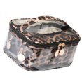 thumbnail image 3 of EeaseCA 3 Pcs Trousse de Maquillage Léopard Foncé PVC Transparent Grande Capacité, 3 of 7