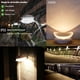thumbnail image 4 of Luces solares para canaletas Rewera, luces LED inteligentes para exteriores, resistentes al agua, para cercas, de anochecer a amanecer, lámparas de seguridad no regulables, 4 of 7
