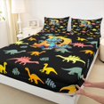 thumbnail image 3 of Manfei Personalized Letter D Full Size Sheets,Monogrammed Theme Bed Sheets,Cartoon Dinosaur Sheet Sets,Ultra Soft Bedroom Decor,4-Piece, 3 of 7