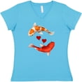 thumbnail image 3 of Inktastic Koi Carp Fish Japanese Women's V-Neck T-Shirt, 3 of 5