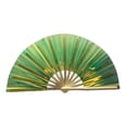 thumbnail image 4 of Abanico plegable para decoración artesanal, multifuncional y portátil Verde, 4 of 9
