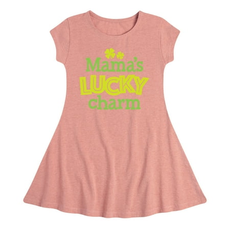 

Instant Message - St. Patrick s Day - Mama s Lucky Charm - Toddler And Youth Girls Fit And Flare Dress