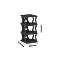 thumbnail image 3 of Qocolhg 4 Tier Vertical Narrow Shoe Rack, Free Standing Shoe Racks, Skinny Shoe Shelf Easy Assembly, Compact Shoe Organizer Space Saving for Small Spaces, Entryway, Garage, Front Door Entrance, Black, 3 of 6