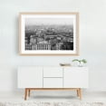 thumbnail image 5 of Over Paris B&W - Paris Île-de-France France Photography Black and White Cityscape Architecture Skyline Vintage Street Photography Graffiti Oak Framed Wall Art Print 5 x 7 inches, 5 of 6