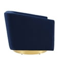 thumbnail image 4 of Modway Twist Accent Lounge Performance Velvet Swivel Chair in Gold Midnight Blue, 4 of 8