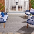 thumbnail image 2 of SAFAVIEH Courtyard Altan Geometric Indoor/Outdoor Area Rug, Black/Grey, 6'7" x 6'7" Square, 2 of 14