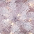 thumbnail image 2 of Puleo International  7.5 ft. Pre-Lit Northern Fir Shiny White Tree Artificial Christmas Tree with 600 Clear Lights, 2 of 5