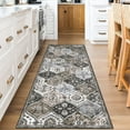 thumbnail image 2 of Hasoo 2' x 6' Runner Rug for Hallway Traditional Indoor Rug Machine Washable Bedside Carpet, Gray/Brown, 2 of 6