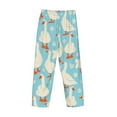 thumbnail image 5 of Daiia White Geese and Flower Men's Sleep Pant with Pockets and Drawstring,Pajama Pants-Small, 5 of 9