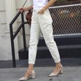 thumbnail image 3 of 2023 primavera mujer Jeans moda sólida ropa de calle algodón cintura elástica estiramiento casual con bolsillos nuevos pantalones vaqueros, 3 of 5