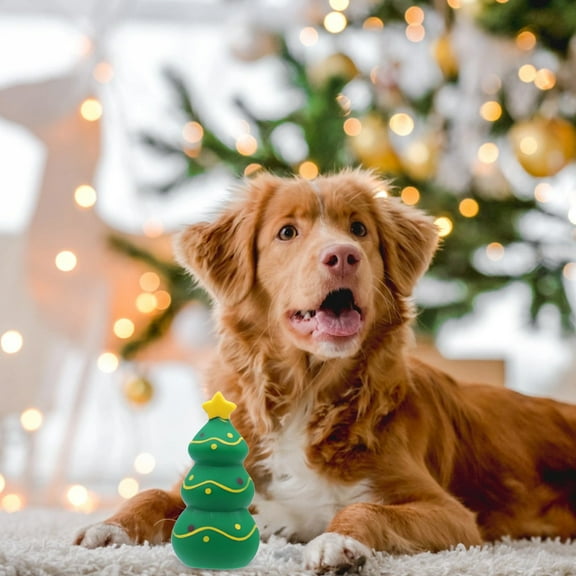 Wooowa Christmas Tree Shape Dog Chew Toys for Aggressive Chewers,Indestructible Tough Durable Squeaky Dog Toys,Puppy Dog Chew Toys for Small Medium Large Breed