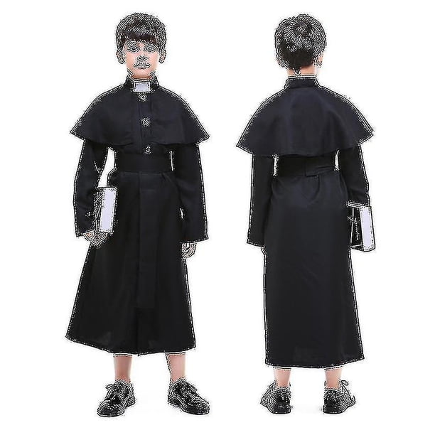 Túnica católica romana Disfraz de Sultán de cuerno Halloween uniforme de Papa para niños