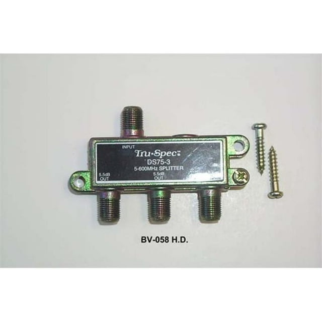 Black Point Products BV-058 H.D.-RG-6 Répartiteur 3 Voies pour Poids Lourds