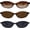 Black + Brown + Tortoise, variant on Retro Oval Sunglasses for Women 90s Cat Eye Shades UV protection