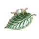 thumbnail image 3 of Bandeja decorativa de cerámica jinwen con forma de hoja 8,6x1,1 pulgadas Verde, 3 of 8