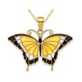 thumbnail image 1 of Butterfly Pendant Necklace in 14K Yellow Gold with Chain, 1 of 4