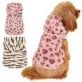 thumbnail image 2 of Xmarks Sherpa Hoodies 2 Pack – Soft, Leopard Dog Clothing – Warm, Winter Clothes for Puppies, Small Dogs XL, 2 of 9