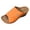 Orange, variant on Orthopedic Sandals for Women Leather Wedge Walking Slides Dressy Platform Arch Support Open Toe Slip on Summer Shoes size 9 Orange
