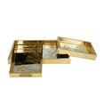 thumbnail image 5 of DecMode 18", 11", 11"W Gold Plastic Mirrored Geometric Tray, 3-Pieces, 5 of 7