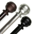 thumbnail image 2 of InStyleDesign  Jupiter 1.5" Custom Cut Length Curtain Rod satin nickel 23 ft Silver Finish, 2 of 4