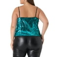 thumbnail image 3 of NOMADIC NOOK Women's Plus Size Sequined Shining Packs Club Party Sparkle Camisole, 3 of 4