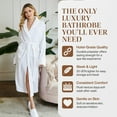 thumbnail image 4 of Lotus Linen Plush Robe for Women - Long Soft Fleece Bathrobe, White S/M, 4 of 9