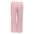 thumbnail image 4 of LWavelet Sequin Fabric Wide Leg Pants Women Party Festive Wear Pink M, 4 of 5