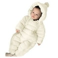 thumbnail image 2 of Povozer Baby Boys Snowsuit Newborn Baby Girls Winter Coat Toddler Clothes(White,0-3 Months), 2 of 4
