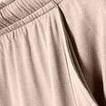 thumbnail image 4 of Mens Big & Tall Pajama Shorts with Pockets L-4X Plus Size Drawstring Elastic Waist Wide Leg Casual Solid Color Comfort Loungewear Short, 4 of 5