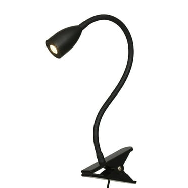 Mainstays 13" Dimmable LED Modern Clip Task Lamp, 3W, Black