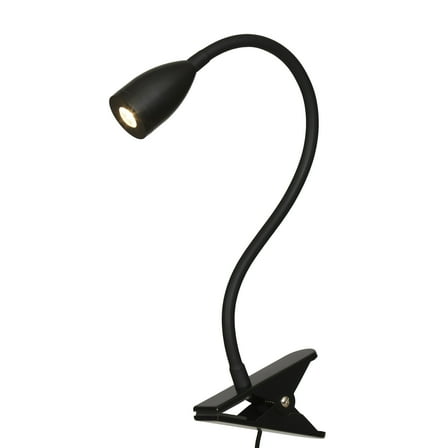Mainstays 13" Dimmable LED Modern Clip Task Lamp, 3W, Black
