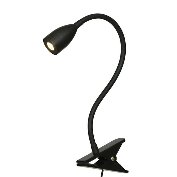 Mainstays 13" Dimmable LED Modern Clip Task Lamp, 3W, Black