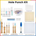 thumbnail image 3 of Embroidery Punch Needle Kits Adults Beginner 35PCS Punch Needle Embroidery Kits for Beginners Adjustable Punch Needle Tool Wooden Handle Embroidery Pen Punch Needle Cloth for Embroidery F, 3 of 7