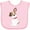 AD-Pink, variant on Inktastic Dog with ear up Boys or Girls Baby Bib