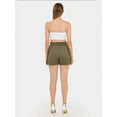 thumbnail image 4 of Cotton High-Waist Shorts with Pocket and Belt Detail, 4 of 5