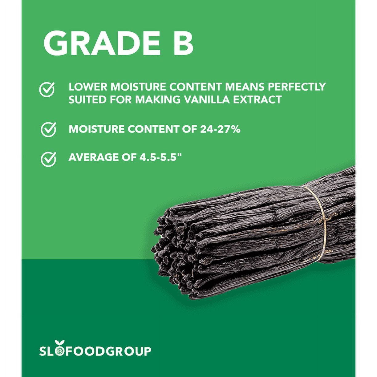 Slofoodgroup Extract Grade B Madagascar Vanilla Beans - 4 Ounces